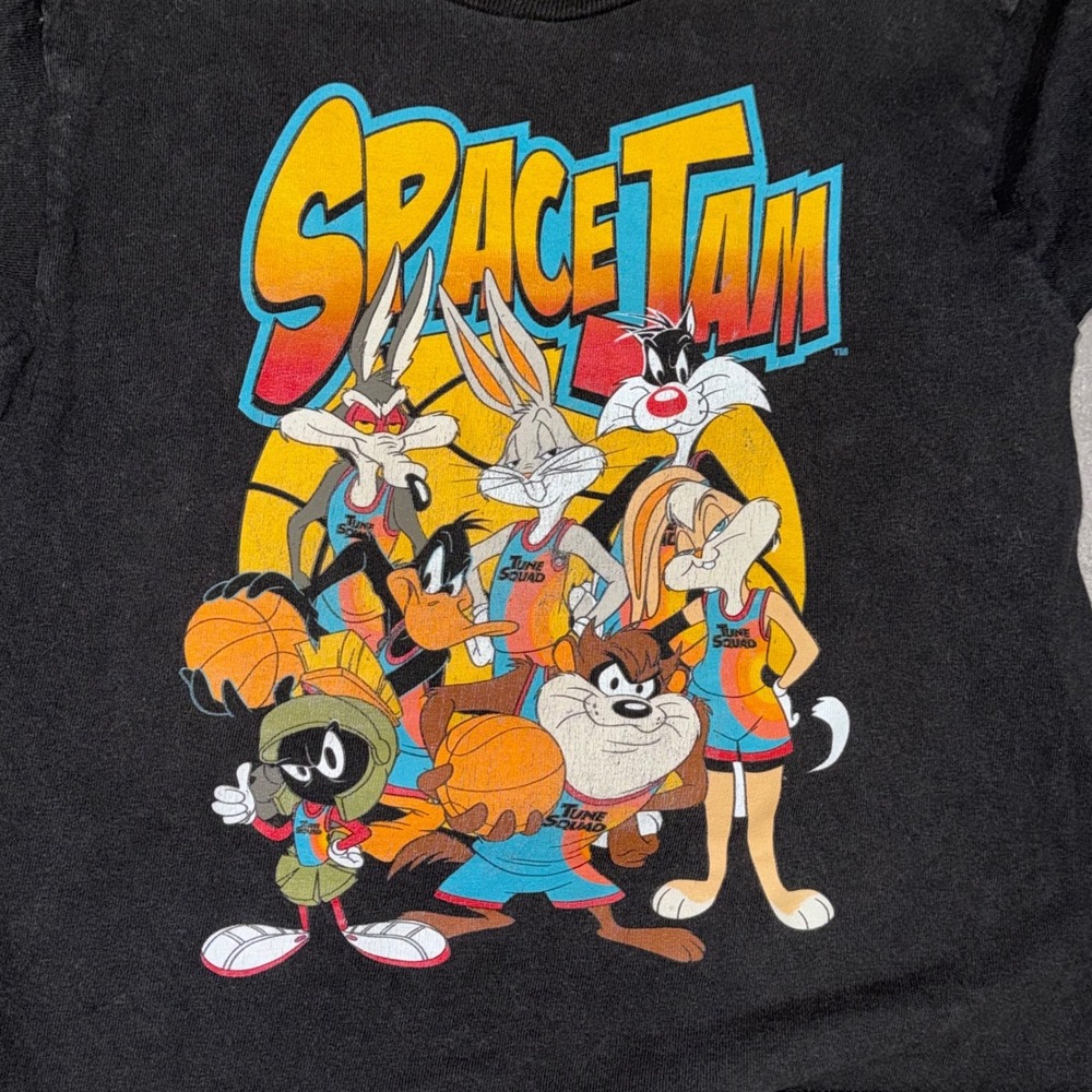 Space Jam T Shirt Kids Bugs Bunny Marvin The Martian Daffy Duck Looney Tunes VTG